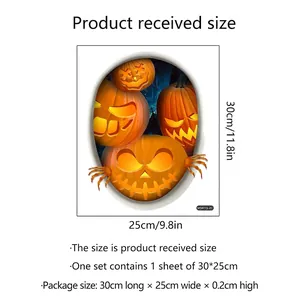 Adesivi per WC zucca di Halloween 30x25cm decorazioni bagno impermeabili di qualità