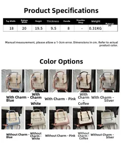 Detailed size specifications for small vintage PU leather backpack with color variations