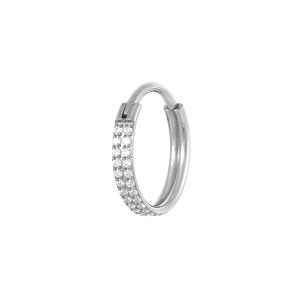 F136 Titanium Zirkoon Scharnierende Segment Clicker Hoepel Oorbellen Voor Dames Heren Pave Neusring Lipstud Body Piercing Sieraden