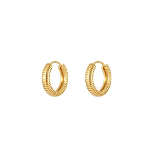 Boucles D'oreilles Créoles En Acier Inoxydable Plaqué Or 18K Style Croissant Bijoux Minimalistes Élégants Pour Femmes