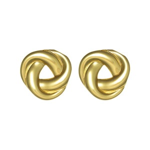 Elegante goldene Knotohrringe mit Hochglanzpolitur für den täglichen Gebrauch