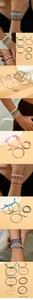 Spécifications de taille pour l'ensemble de bracelets bohèmes multicouches mauvais œil