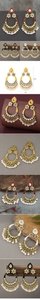 Dimensions détaillées des boucles d'oreilles ethniques de 8,5 cm avec perles