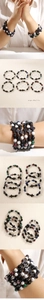 Détail de bracelets bohèmes multicouches avec breloques croix et perles en pierre