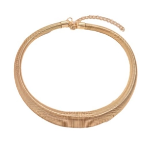Poliertes goldfarbenes Schlangenkette-Choker mit verstellbarem Karabinerverschluss für Damen