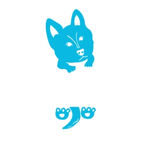 Glow-in-the-dark blue puppy wall decal detail showing husky design for light switches