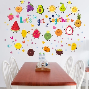 Fruit Party wall decals with Let's Get Together slogan for home dining room decor