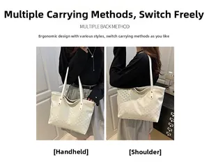 Details zu Handtasche und Schultertasche mit Monogramm-Muster für verschiedene Trageweisen