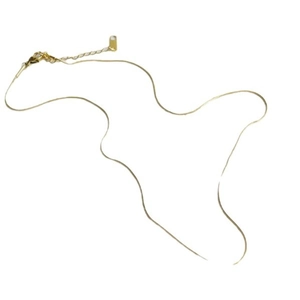 Sleek gold snake bone necklace for women featuring a minimalist polished metal design