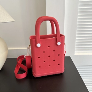 Damen Minimalistisch EVA Perforiert Strandtasche Mode Durchbrochen Handtasche Wasserdicht Umhängetasche Leicht Casual Shopper