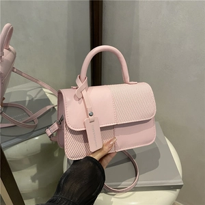 Borsa a Spalla Donna in Pelle PU con Trama Intrecciata Retro Piccola Borsa a Tracolla Quadrata Moda Tendenza Quotidiana