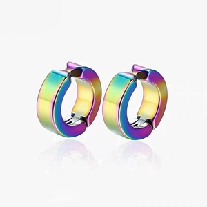 Minimalist C-Shaped Ear Cuffs Clip-On Earrings No Piercing Alloy Steel Punk Hip Hop Jewelry Accessory For Men Women