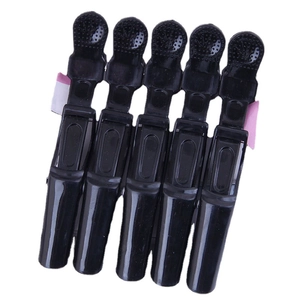 Lot de 5 pinces à cheveux crocodile noires pour le coiffage et le balayage en salon