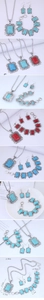 Détails du parure de bijoux bohème turquoise avec finition argentée et incrustations