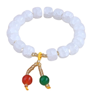 Bracelet élégant en perles de résine couleur gelée style coréen avec breloques
