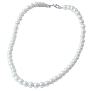 Elegante Collana di Künstliche Perle Sintetiche Tonde per Donna Gioielli per Matrimonio Festa Girocollo Minimalista a Filo Singolo