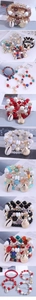Detailed view of bohemian multilayer bracelet set with shell charms and 5.3cm diameter