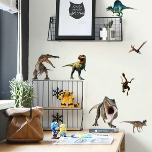 Glow In The Dark Dinosaur Wall Stickers Luminous PVC 3D Animal Decals For Kids Room Bedroom Decor Self Adhesive Wall Art