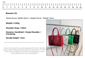 Specifiche dimensionali della borsa tote coccodrillo: larghezza 28cm e altezza 22cm