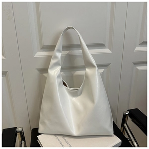 Women Minimalist PU Leather Tote Bag Large Capacity Lychee Grain Hobo Shoulder Bag For Daily Commute Fashion Handbag