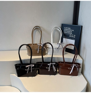 Sacs cabas minimalistes en cuir PU en plusieurs couleurs avec ruban à carreaux