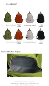 Internal structure and color options of waterproof large capacity sports backpack