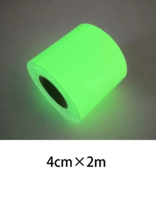 Glow-in-the-dark luminous tape in bright green finish measuring 4cm width and 2m length