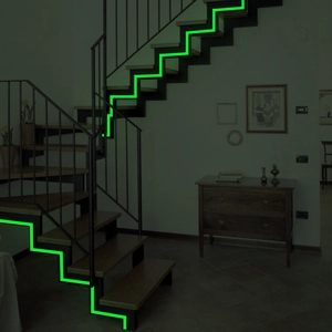 Luminous glow-in-the-dark safety tape for stairs and emergency exits in dark rooms