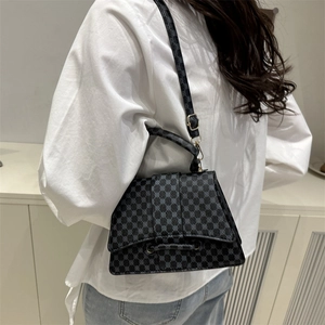 Chic geometric pattern crossbody bag for women with gold hardware and top handle