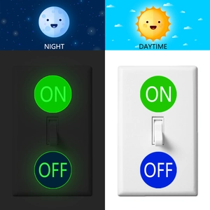Autocollants lumineux pour interrupteurs avec contraste jour nuit et lueur néon