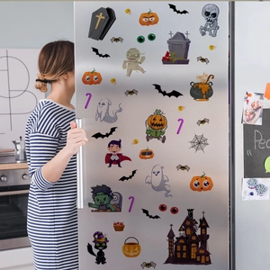 Σετ αυτοκόλλητα τοίχου Halloween με φαντάσματα και κολοκύθες για εορταστική διακόσμηση