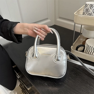 Bolso Bandolera de Cuero PU de Moda para Mujer Minimalista Color Sólido Boston Handbag Con Asa Superior Correa de Hombro Desmontable Bolso Tote