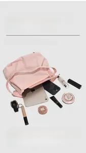 Detailed top view of a spacious interior compartment showing large capacity for essentials