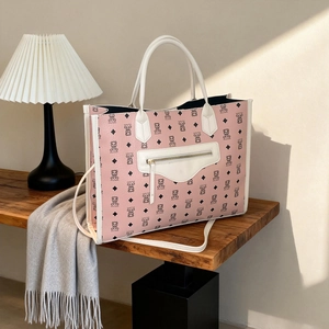 Women's Fashion Large Capacity PU Leather Tote Bag Cute Bear Diamond Print Handbag Vintage Casual Shoulder Crossbody Bag