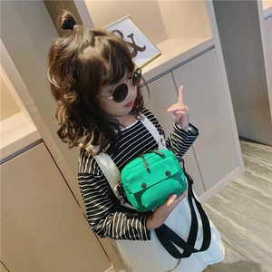 Kids Canvas Crossbody Bag Minimalist Solid Color Small Shoulder Bag For Boys Girls Fashion Mini Messenger Bag