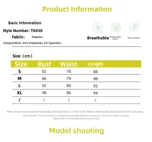 Tableau des tailles détaillé pour robe dos nu sans manches avec mesures en centimètres