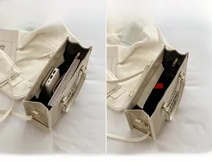 Detail view of beige canvas tote bag interior showing large capacity for daily essentials