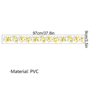 Luminous floral vine wall sticker 97x9cm made of PVC with self-adhesive backing