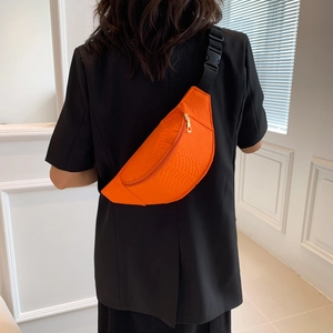 Women Fashion Felt Waist Bag Animal Texture Adjustable Strap Chest Bag Daily Street Trend Casual Fanny Pack For Women