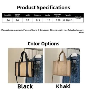 Guida alle taglie dettagliata con dimensioni per borsa a tracolla in paglia intrecciata