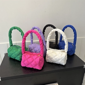 Chic quilted rhombic crossbody bag collection in six vibrant colors for women