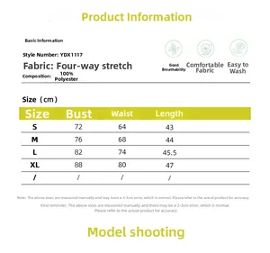 Detailed size chart for women strapless top with bust and length in S to XL sizes