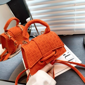 Mini Crossbody Bag Women PU Leather Woven Embossed Texture Top Handle French Fashion Style Shoulder Purse Elegant