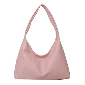 Chic pink hobo tote bag for women featuring a large capacity minimalist shoulder design