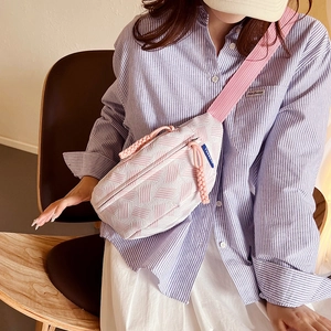 Riñonera Tejida de Moda para Mujer Tela Textura Geométrica Bolso de Pecho Ligero Casual Bandoulière para Deportes al Aire Libre Streetwear