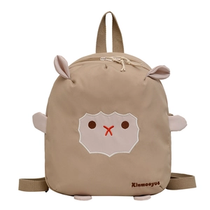 Sac à dos croisé mignon en forme d'agneau kaki pour femmes et enfants en toile dense