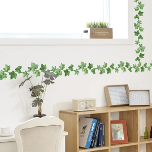 Realistic green ivy wall stickers for modern home baseboard and wall decoration