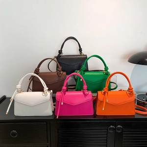 Borse a tracolla minimaliste con motivo a serpente in sei colori per donna