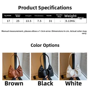 Größentabelle und Maße für PU-Lederhandtasche in Braun, Schwarz und Weiß farben