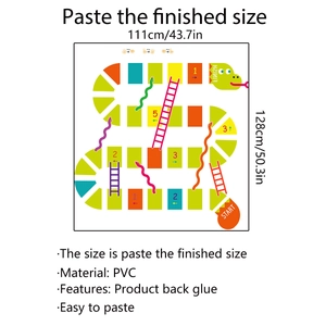 Cartoon snake board game floor sticker for kids room decoration made of durable PVC